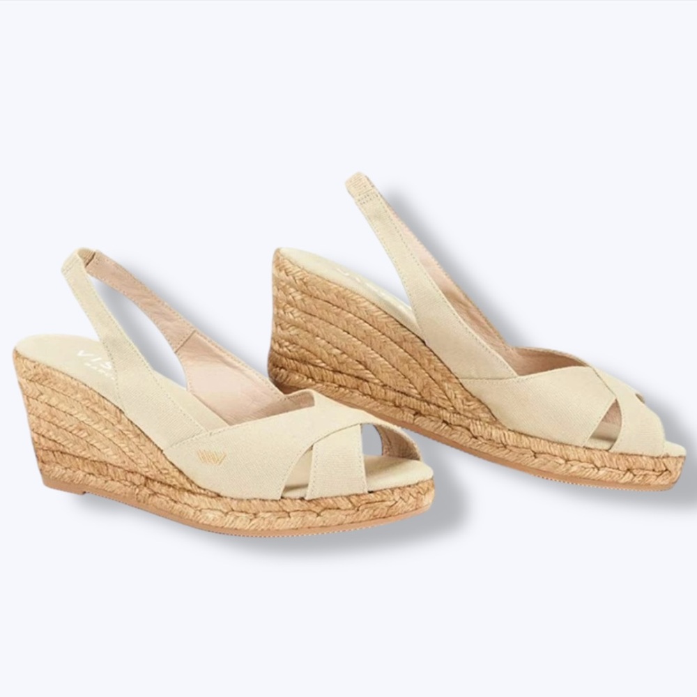 Viscata Calella Women Wedge Sling Back Canvas Espadrille